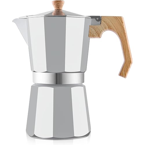 wedrink Stovetop Espresso Maker Aluminum Moka Pot 9 Espresso Cup-15.2OZ Cuban Coffee Maker Stove top Coffee Maker Moka Italian Espresso
