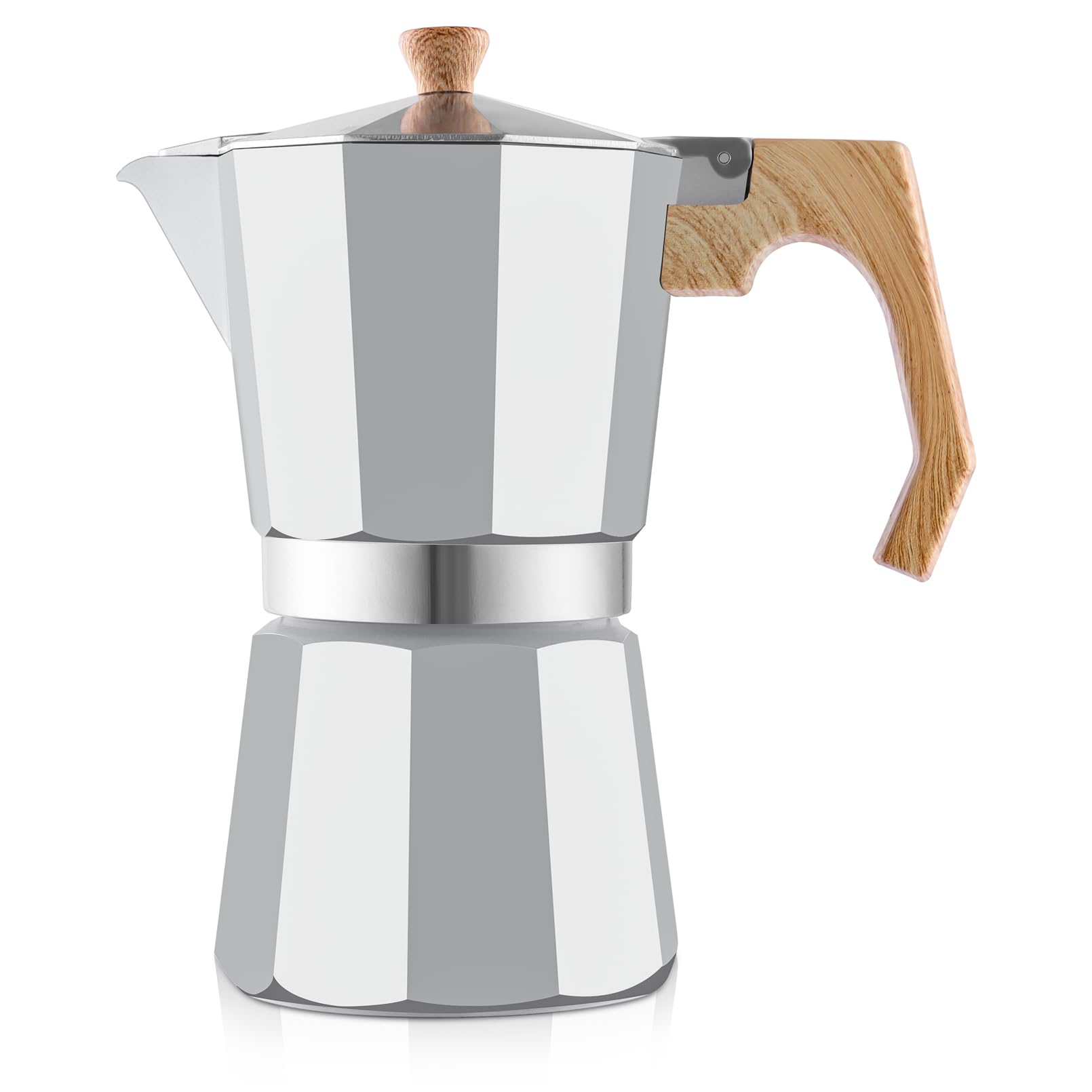 wedrink Stovetop Espresso Maker Aluminum Moka Pot 9 Espresso Cup-15.2OZ Cuban Coffee Maker Stove top Coffee Maker Moka Italian Espresso