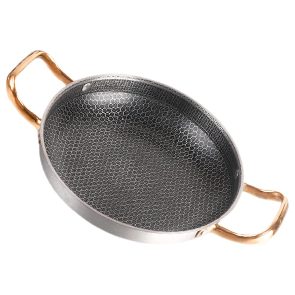 HOMOCONO Sartén Doméstica Antiadherente Forma de Panal de Acero Inoxidable Grueso, Gran Capacidad Calorífica, Fácil de Limpiar y Ergonómica, Adecuado para Cocinar Mariscos y Cangrejos