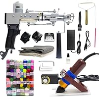 Teppich-Tufting-Pistole mit Teppich-Trimmer-Set, Elektrischer Teppich Tufting Gun, Rug Tufting Frame Tufting Kit, 2-in-1-Teppichpistole Zum Schneiden und Schlingenflor, Handstrickmaschine DIY Home