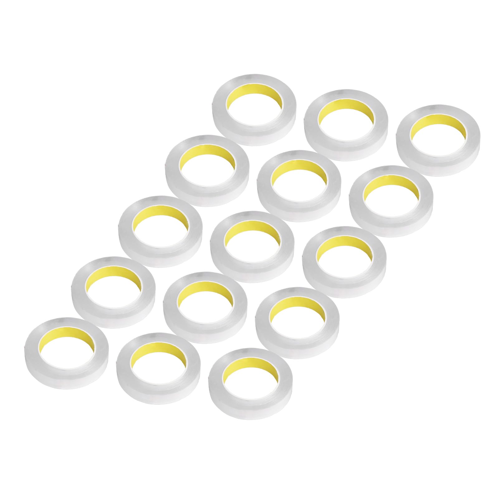 Nastro Biadesivo per Montaggio Nastro Trasparente Resistente per Casa e Ufficio 15 Rotoli Spessore 0,1 Mm Larghezza 20 Mm Lunghezza 5 M