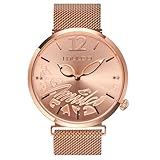 mulco Design elegante ed esclusivo: questo affascinante orologio da donna ha un elegante quadrante radiale a raggi di sole con accenti di colore che porta lusso al tuo polso.