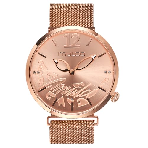 MULCO Watches for Men & Women - Mesh Minimalist Watch Stainless Steel Case and Band Quartz Movement Face Premium Analog Display 100m - Waterproof