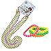 Produktbild 80er Damen Neon Perlen,1980er Jahre Kostümzubehör Set 4er Pack Fluoreszierende Neon Armbänder+4er Pack Neon Halskette Kunststoff 70er 80er Jahre Rave Perle für Party Kostüm Dress Up Multicolor