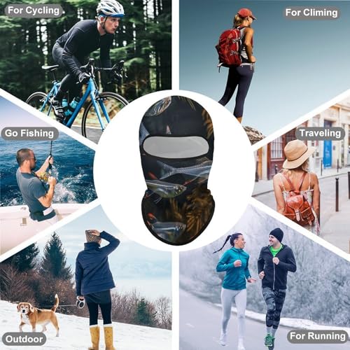 Balaclava Face Mask for Men Women Transparent Fish Swimming Full Mask for Outdoor Sport Cycling Fishing Cap miniatura 6
