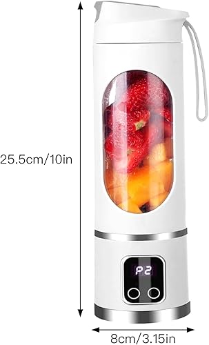 Miniatura 2 de Batidora portátil con puerto de carga USB-C, licuadora portátil compacta personal, adecuada para batidos, jugos, viajes, gimnasio, potente licuadora