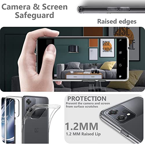 Image of Fashionury Silicone Crystal Clear Back Cover Case for Oneplus Nord Ce 2 Lite 5G | Shockproof Design | Camera Protection Bump | Bumper Transparent Soft Case Cover for Oneplus Nord Ce 2 Lite 5G
