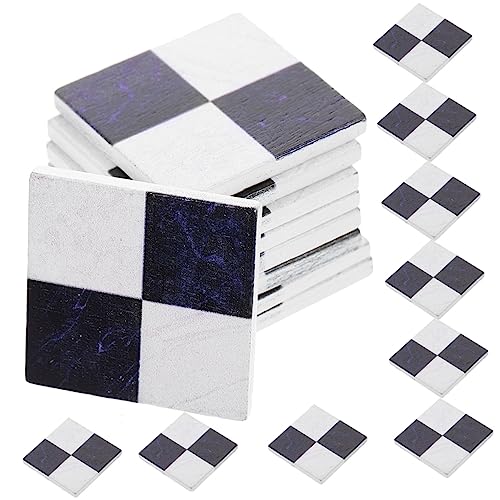 Toyvian 27pcs Simulated Wooden Floor Doll House Decor Vinyl Miniature Dollhouse Accessories 1 12 Scale Flooring Kit Decoration Mini Flooring Fall to The Ground Set