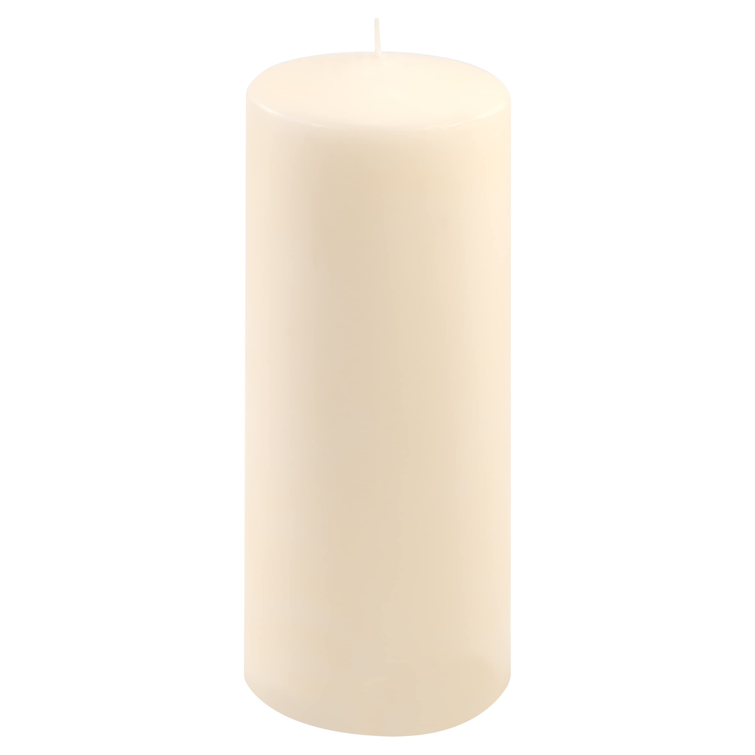 Stumpenkerze creme Höhe 25 cm Ø 10 cm lange Brenndauer Rund-Kerze Säulenkerzen Kerzen-Deko Tafelkerzen Weihnachts-Kerzen Hochzeit Xmas (6)