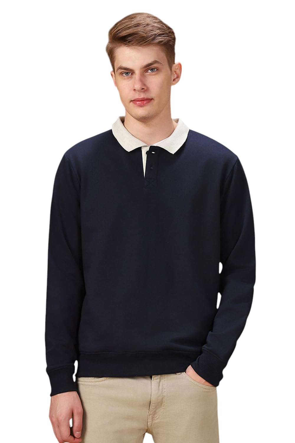dennis lingo Men Solid Polycotton Regular Fit Full Sleeves Pullover Sweatshirts-picture-30