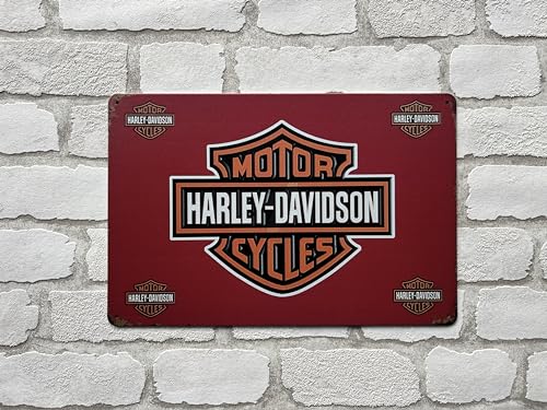 PLAK2L -Plaque Métal Vintage Décorative Harley Davidson - 30x20cm