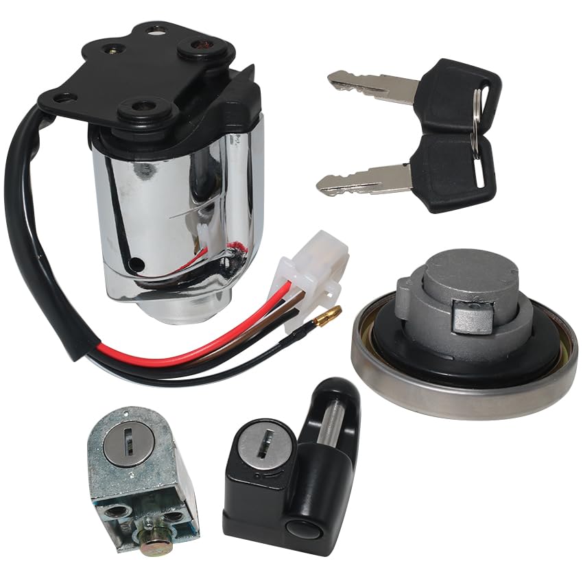 Gas Cap Ignition Switch for Honda 1992-1998 Steed 400,2000-2002 Shadow 400,1988-2008 VLX600 VT600,1995-1997 VT250 Magna 250,1997-2005 VT750 Shadow 750 Ignition Switch Gas Cap