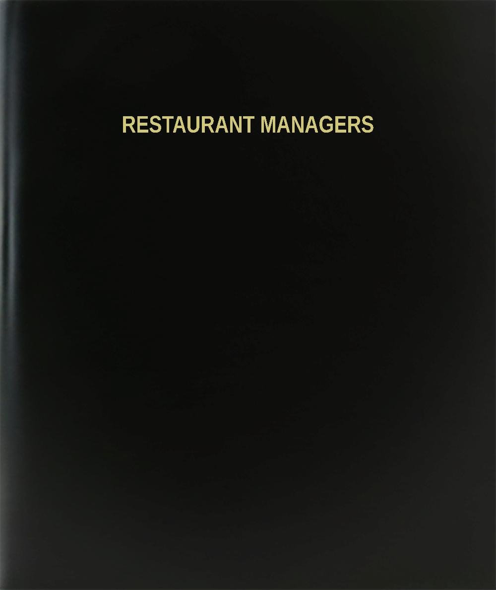 BookFactory Restaurant Managers Log Book/Journal/Logbook - 120 Page, 8.5''x11'', Black Hardbound (XLog-120-7CS-A-L-Black(Restaurant Managers Log Book)