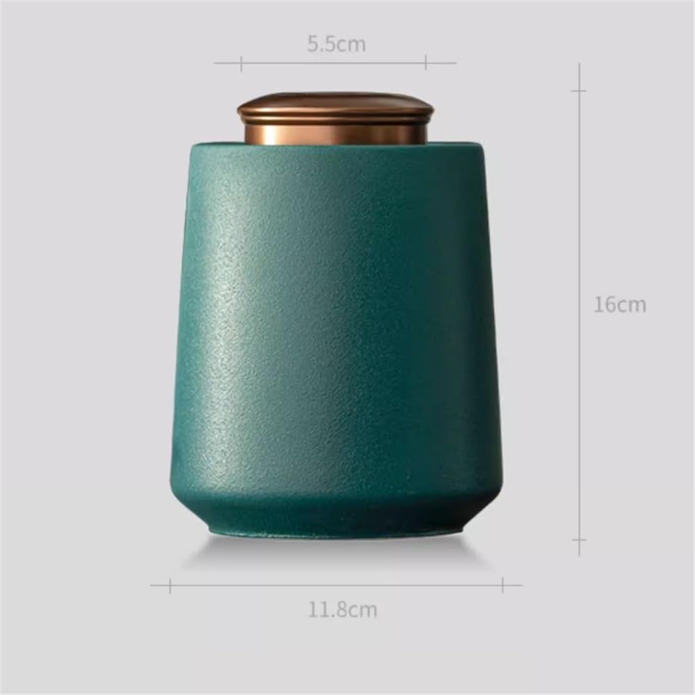 Kanister für Tee, Kaffee und Zucker Vorratsdose for losen Tee aus Keramik mit doppelt versiegeltem Deckel Legierung