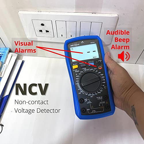 Image of Metravi 6030A+ Digital TRMS Multimeter with 6000 Counts, NCV, Live Wire Testing & High Capacitance Range