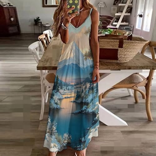 Robe Longue Femme Boho Maxi Ample Fluide Grande Taille Imprimée - 3