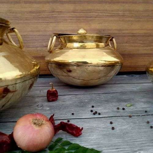 Buy Zishta Traditional Handcrafted Brass Handi Medium Pital Rice