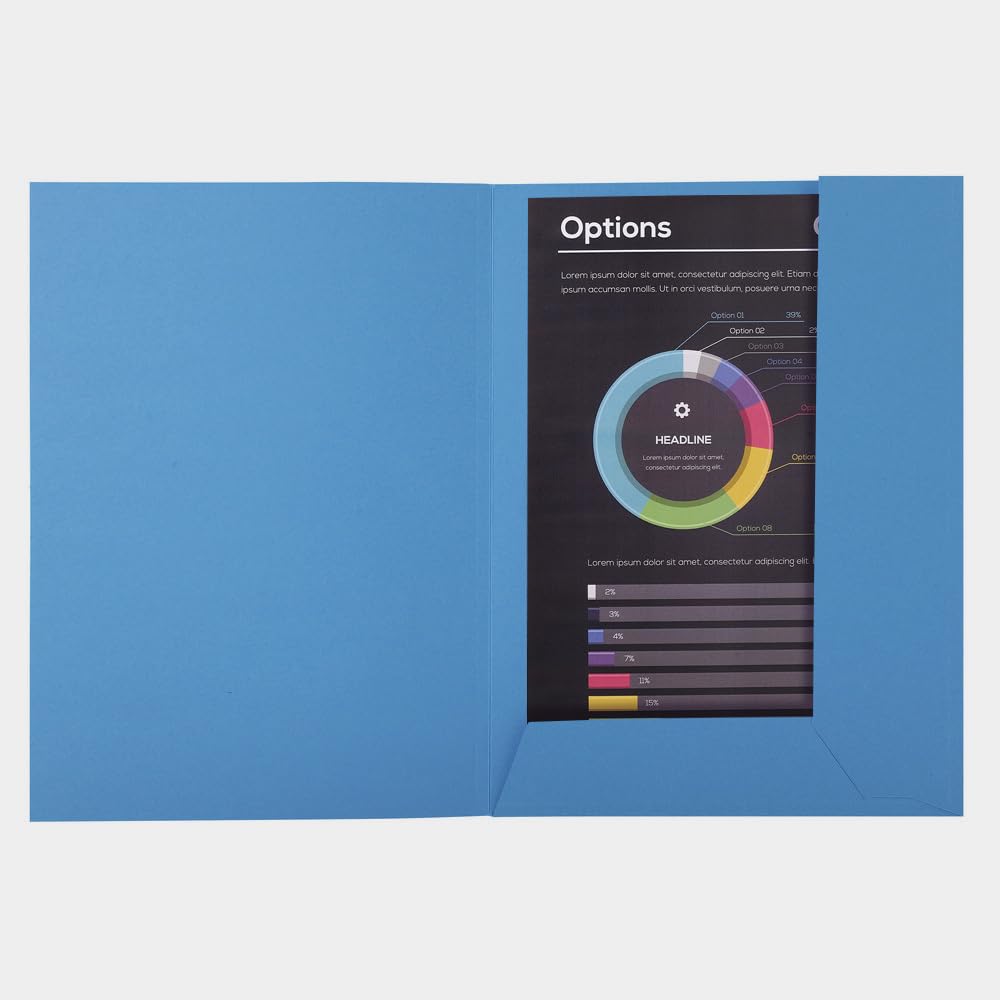 Exacompta 250 feste Mappen 2 Klappen Rock"s blau