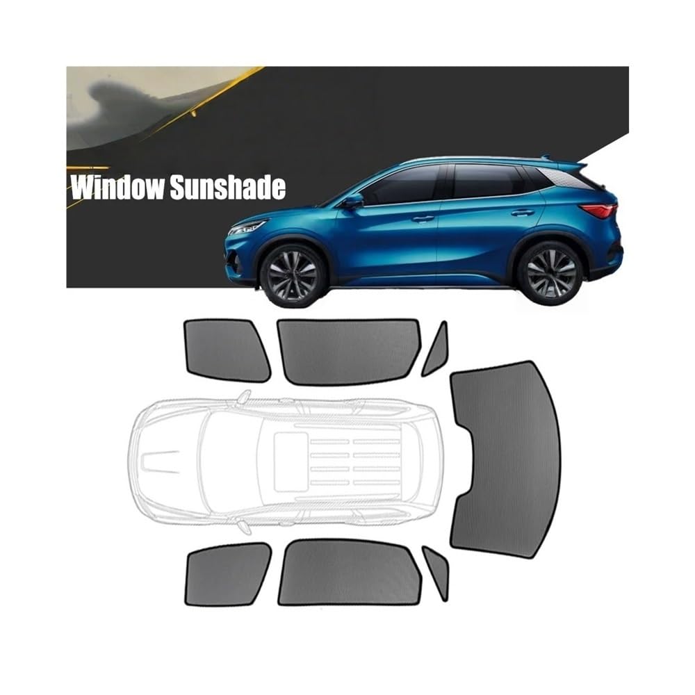 Armaturenbrettteppich Magnetische Auto Fenster Sonnenschirm Für BYD Für Atto 3 2022-2024 Vorhang Mesh Front Windschutzscheibe E