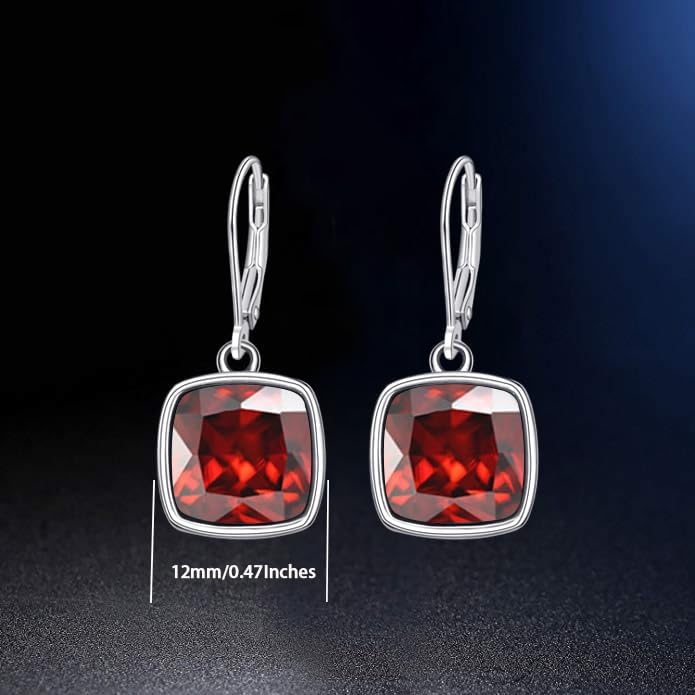 Dangle Leverback Earring for Women S925 Sterling Silver Square Earrings Jewelry Gift for Mother’s Day Her - Image 3