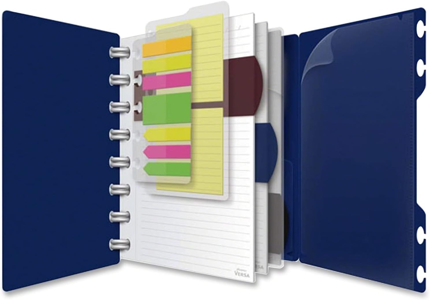 Ampad 25635 Spiral Notebook, Poly Cover, 60 Sht, 5-1/2-Inch x8-1/2-Inch, Navy