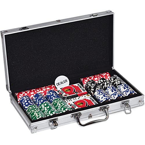 Masterpieces Game Day - Nhl Chicago Blackhawks - 300 Piece Poker Chip Set, Casino Style #TOP17