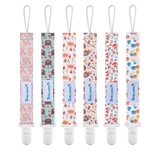 Smlpuame 6 Pezzi Catenella Portaciuccio, Catenella Ciuccio per Bambini, Set