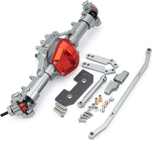 Miniatura 5 de Juego de ejes delanteros y traseros de aluminio CNC para 1/10 SCX10 RC Crawler Axial Heavy Duty Version (Titanio)
