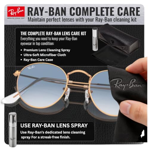 Image of Ray-Ban RB3447 ROUND METAL Round Shaped Sunglasses for Men with Official RAYBAN Eyewear Kit