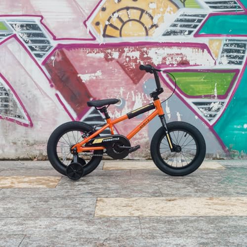 Image of 12 14 16 18 Inch Kids Bike BMX Style Bicycle with Training Wheels Coaster Brake for 2-10 Years Old Toddlers Boys Girls Multiple Colors