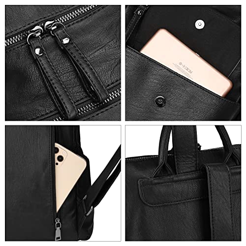 Image of Uromee Backpack Purse for Women Vegan Leather Ladies Fashion Travel Shoulder Bag Convertible