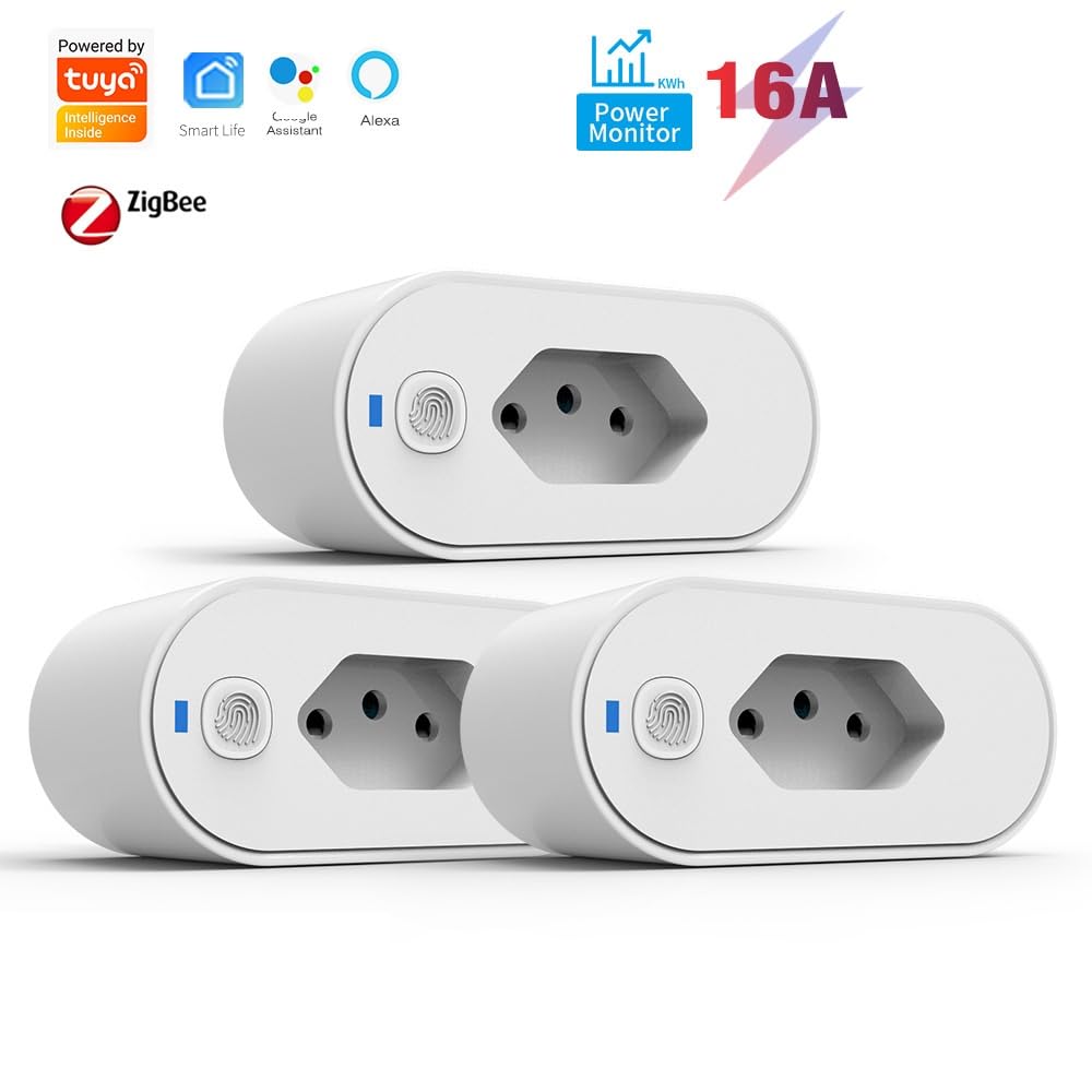 Zigbee Smart Plug Outlet Compatible with Alexa Automate APP Voice Control Timer Voltage Measurement Function ZigBee Hub Required — view 2