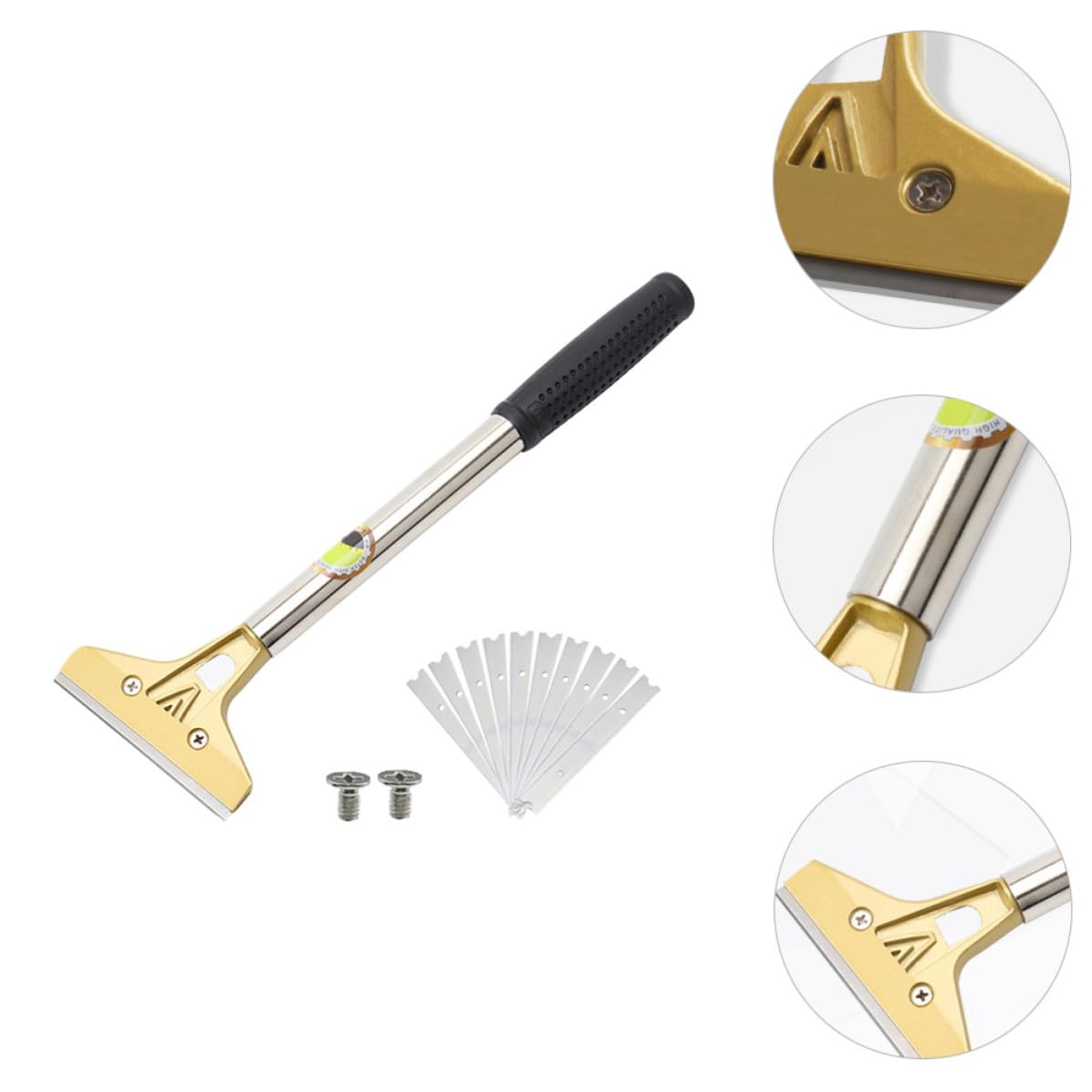PRETYZOOM Raspador para Eliminar Pintura y Adhesivos de Aleación de Aluminio de Limpieza Herramienta Manual Mango Largo en Talleres y Limpieza