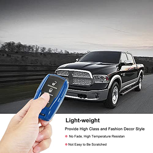 Image of Key Fob Case Cover Key Bag Holder Protection Shell Accessories for Dodge RAM 2018-2026,Blue