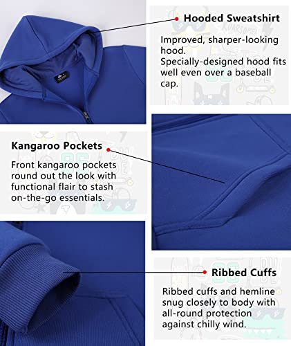 Jacketown Hoodie For Boys Jacket Lightweight Zip Up Sweatshirt For Boys Girls 6-13 Years, Blue L #TOP2