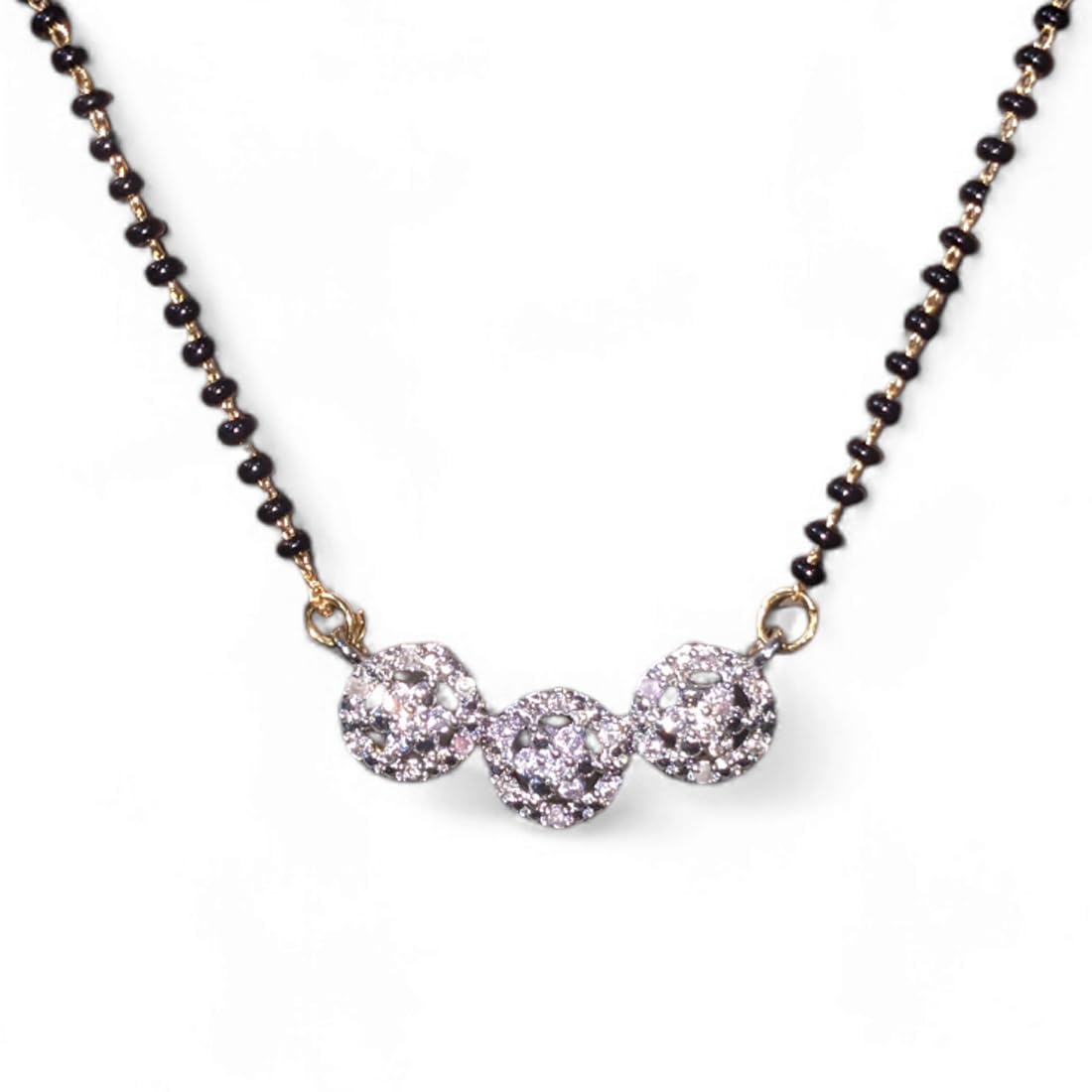 See full amazon price history chart for AanyaCentric Gold-Plated AD Mangalsutra 18" Black Beads Chain American Diamond Pendant, Stylish and Traditional Tanmaniya for Women AanyaCentric Gold-Plated AD Mangalsutra 18" Black Beads Chain American Diamond Pendant, Stylish and Traditional Tanmaniya for Women (B0DDH4X14M) Amazon Price History, Amazon Price Tracker