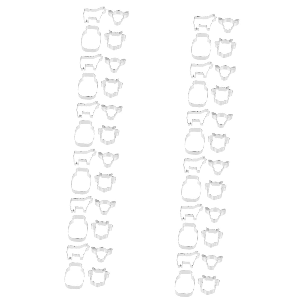 Zerodeko 48pièces Emporte Acier Inoxydable Pour Biscuits Animaux Moules à Gâteaux Et Biscuits Tête De Vache Tête De Taureau Bouteille De Lait