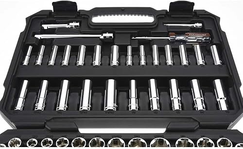 Miniatura 2 de Paramount Juego de herramientas de enchufe profundo y estándar de 103 piezas, pulgadas y métricas