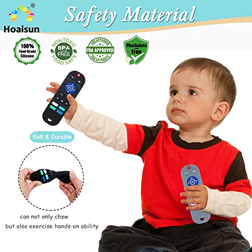 2 Pack Baby Remote Control Teether With Pacifier Clip For Babies, Toddler Chew Toys For Autistic Kids, Silicone Teething Toys For Babies 12-18 Months Relief Teething Gums #TOP1