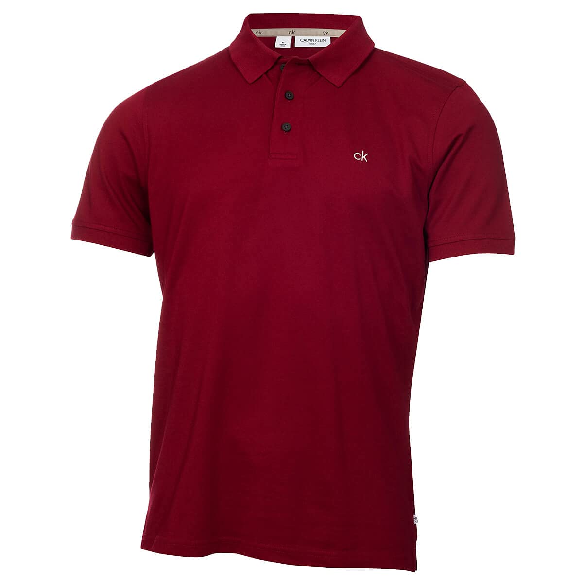 Calvin Klein Mens Planet Polo Shirt - Burgundy - XL