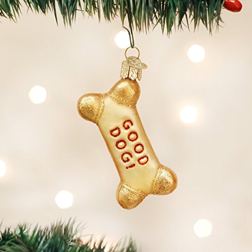 Old World Christmas Pet Accessories Glass Blown Ornaments for Christmas Tree Dog Biscuit, Brown, 2.750 - Image 2