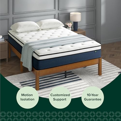 Image of Zinus 12 Inch Comfort Support Hybrid Mattress [New Version], King, Fiberglass Free, Medium Plush, Motion Isolation, Certified Safe Foams & Fabric, Mattress in A Box