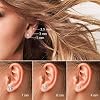 Solid 14k Yellow Gold Solitaire Round Cubic Zirconia CZ Stud Earrings with 14k Gold Butterfly Push Backings