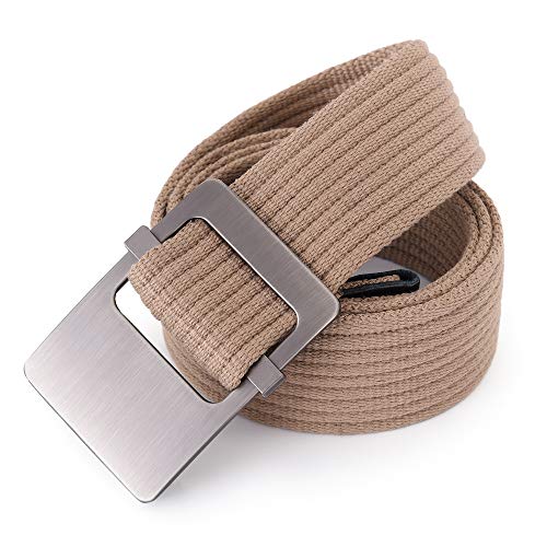 Mile High Life Nylon Webbing Belt for Men Adjustable Canvas Belt With Plain Metal Buckle2