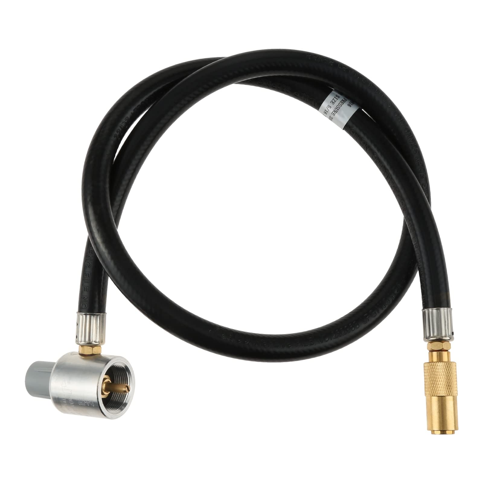 NOBRIM Propan-Tank-Zylinder-Adapter 12 Psi Druckregler 3 Fuß verlängerter Schlauch für Outdoor-Camping-Propan-Regler