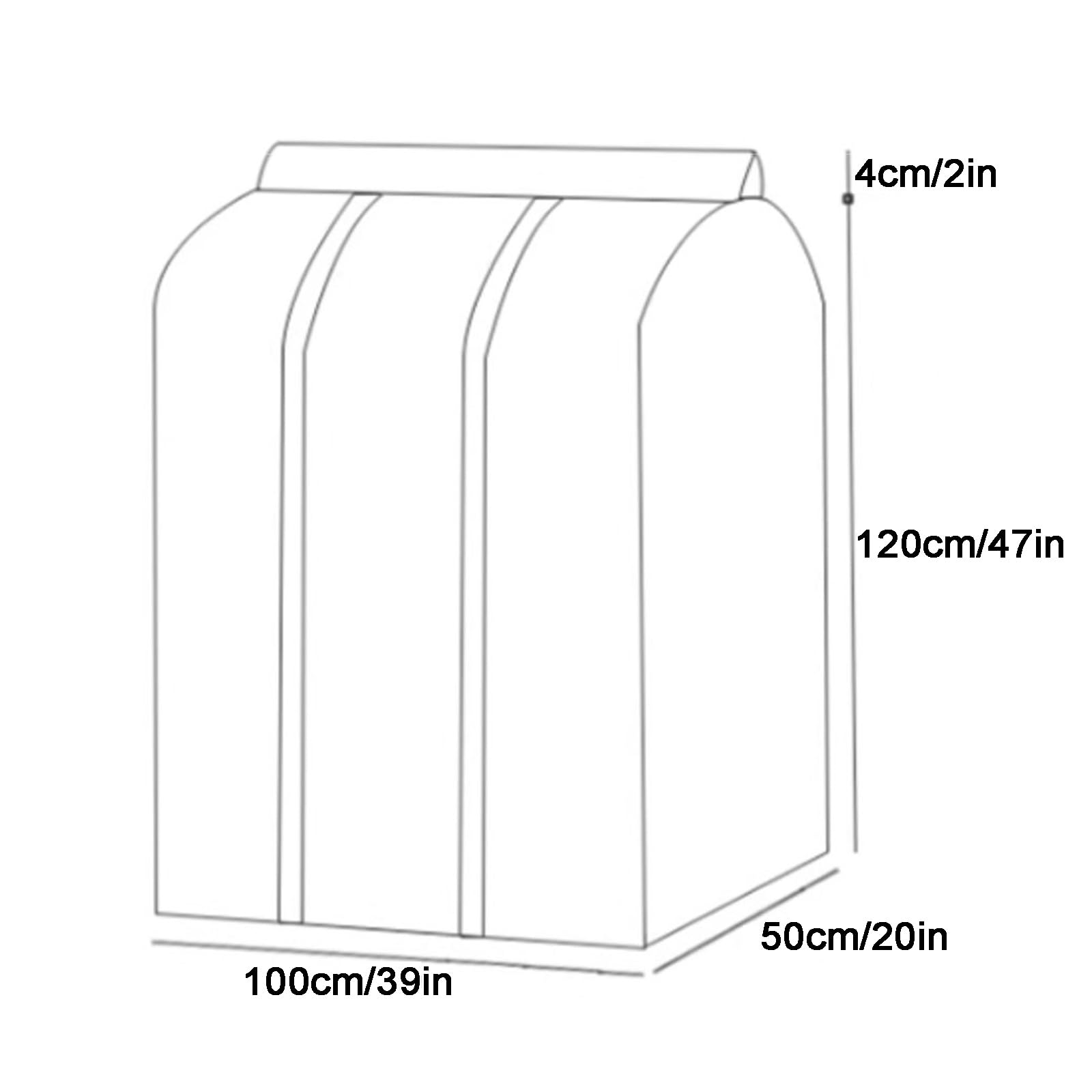 Funda Protectora para Ropa, Bolsas para Colgar Ropa, Grandes Bolsas translúcidas esmeriladas, con Cremallera Completa, para Colgar Camisas, Abrigos, Vestidos y Trajes (120 x 50 x 1