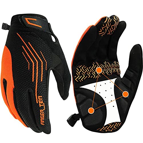 XJBTBA Guantes de Ciclismo para Hombres Acolchados de Gel Antideslizantes Que Absorben los Golpes, Guantes de Bicicleta de montaña Transpirables BMX MTB Dirt Bike Transpirables para Hombres Mujeres