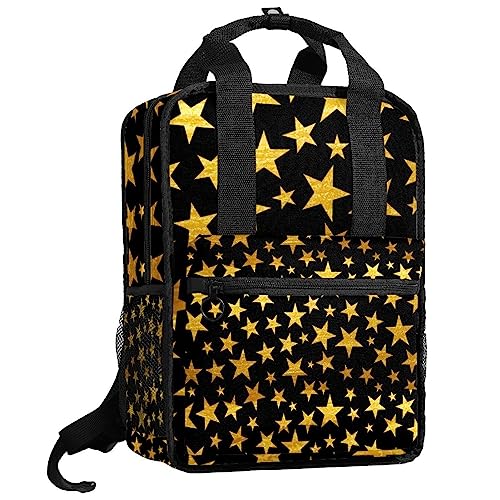 Sac à dos garçon multicolore réglable 35cm motif étoiles dorées pour enfant