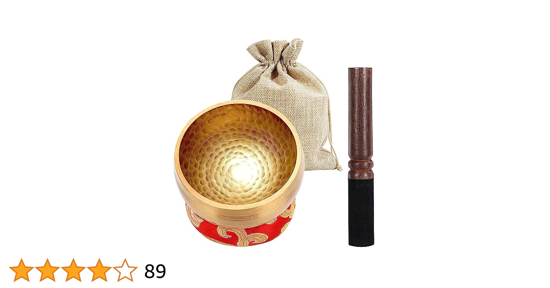 Set Campana Tibetana Namastey - Ø10 Cm, Con Cimbali E Incenso, Fatto A Mano In Nepal