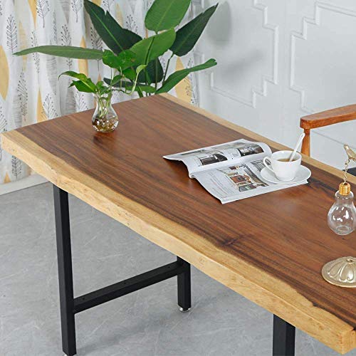 Image of JGS Sheesham Wood and Iron Study Table for Living Room (Walnut & Black Finish)